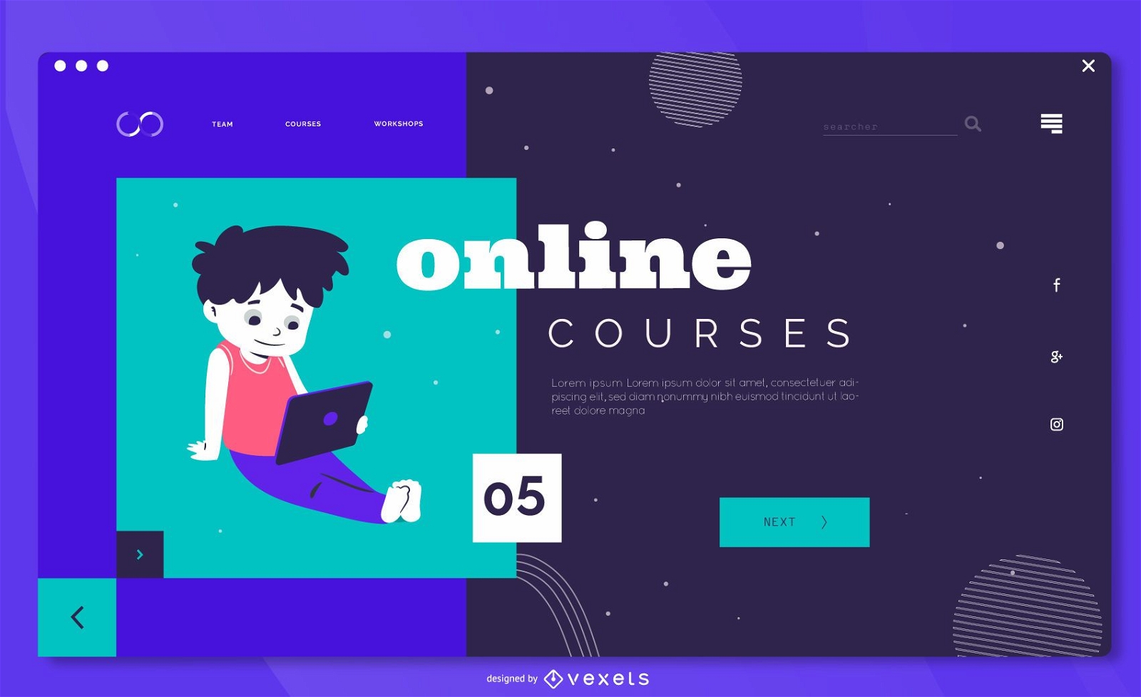 Online education kid landing page template