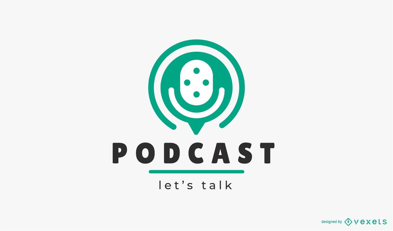 Podcast let's talk logo template