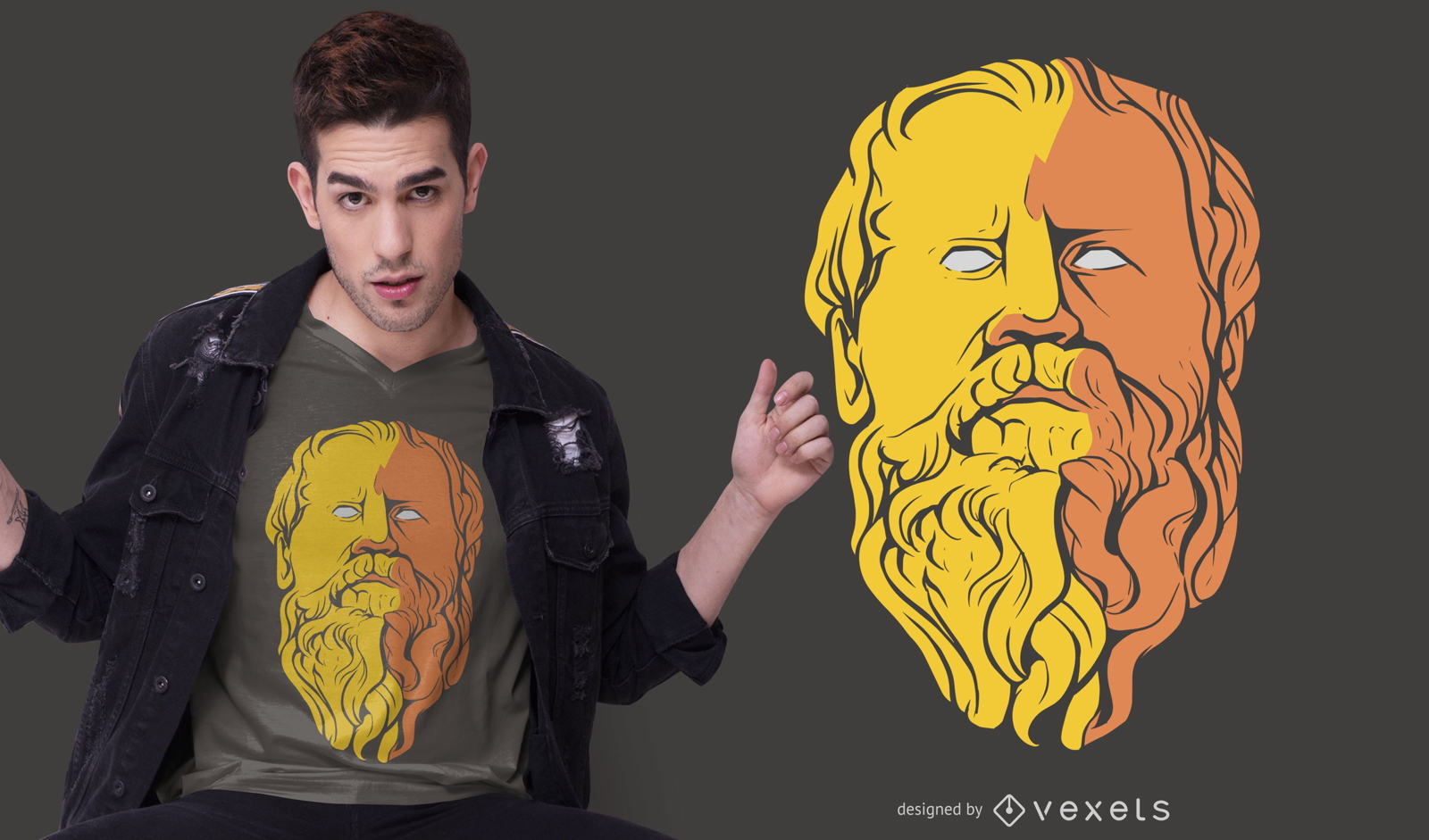 Epicurus Philosopher T-shirt Design