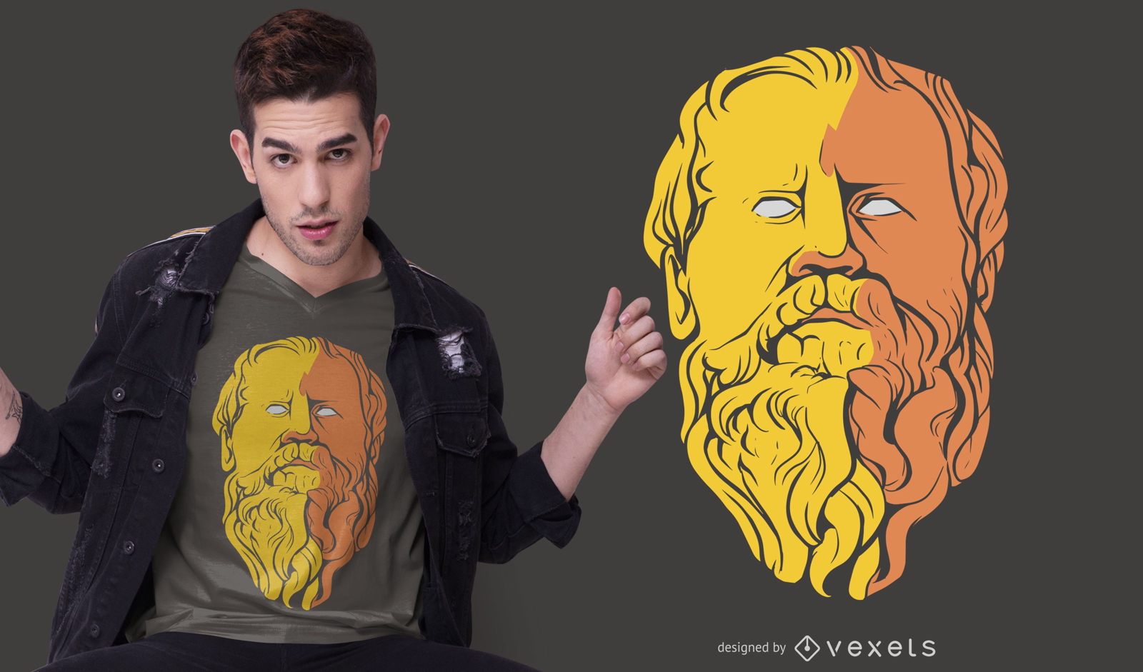 Epicurus Philosopher T-Shirt Design