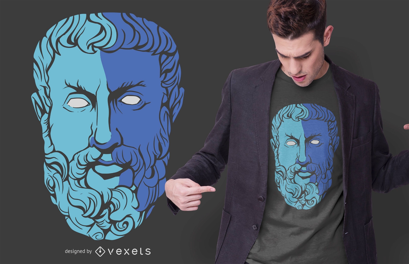 Heraclitus Philosopher T-shirt Design