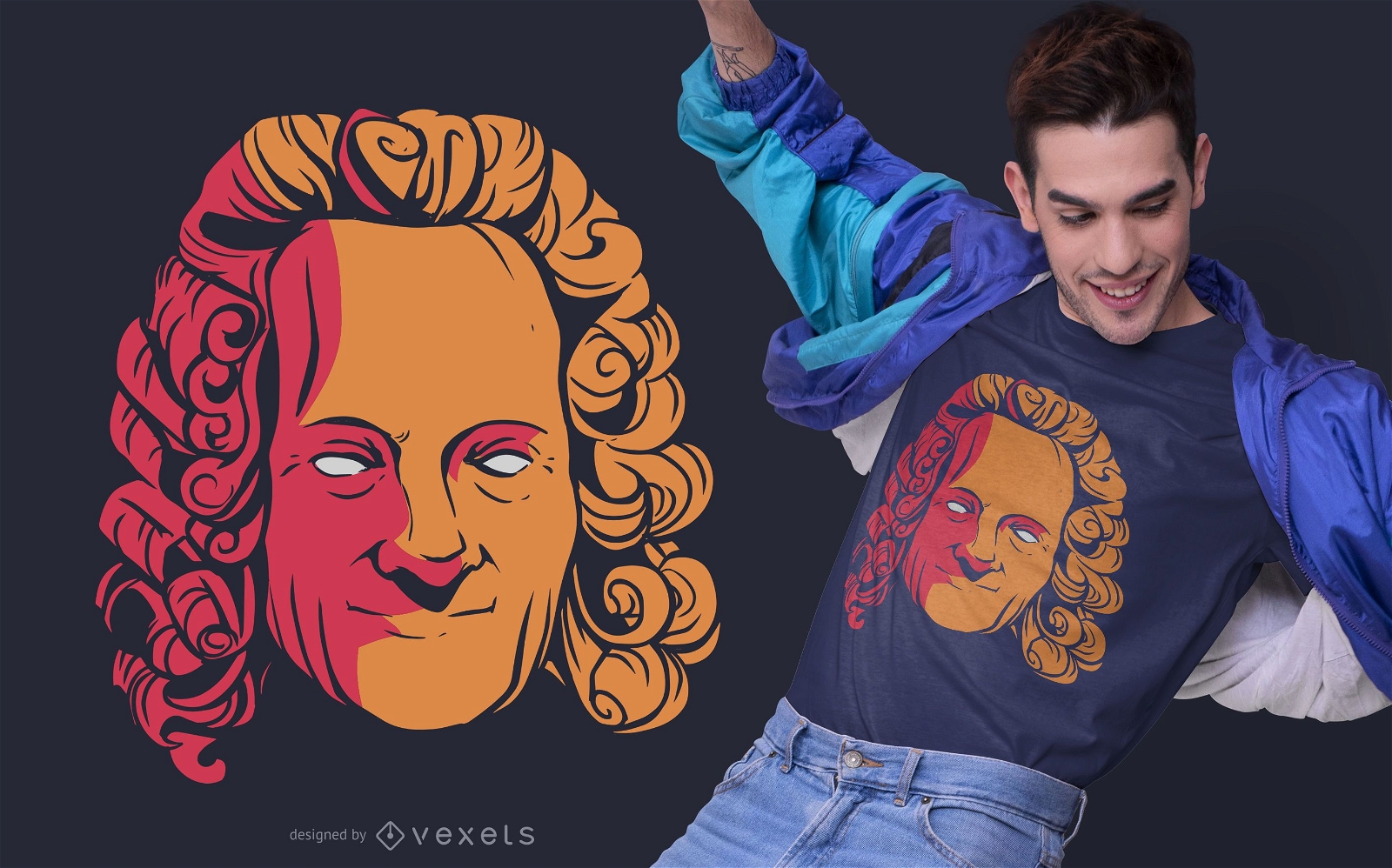 Voltaire Philosoph T-Shirt Design