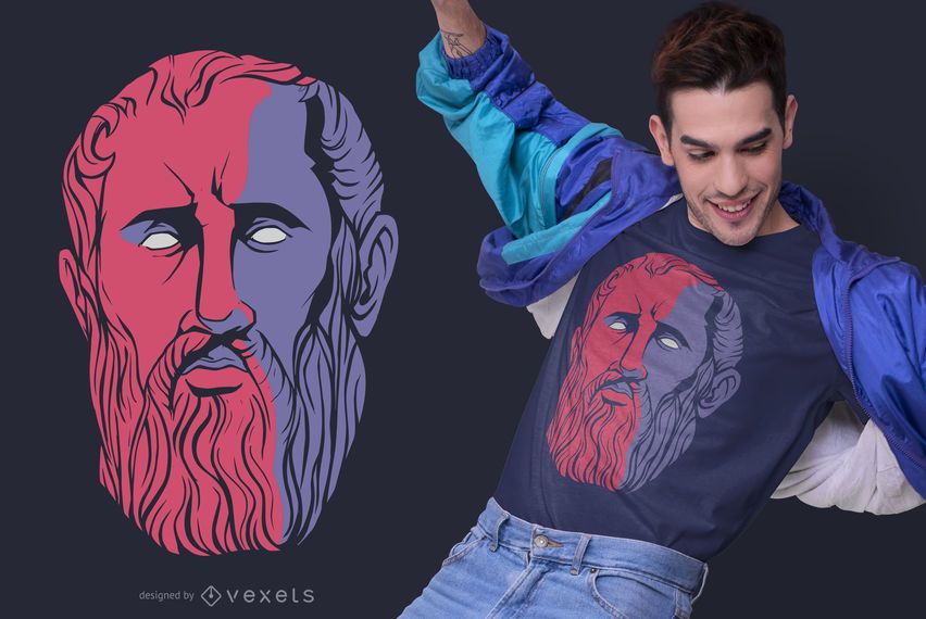 Zeno of Citium Philosopher T-shirt Design Zeno of Citium Philosopher T-shirt Design