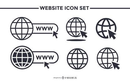 Conjunto de iconos de sitio web