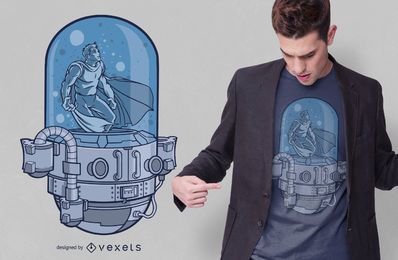 Design de camiseta de cápsula de super-herói Design de camiseta de cápsula de super-herói