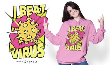 Diseño de camiseta I Beat Virus Diseño de camiseta I Beat Virus
