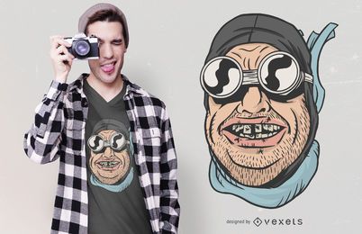 Funny Biker Teeth T-shirt Design Funny Biker Teeth T-shirt Design