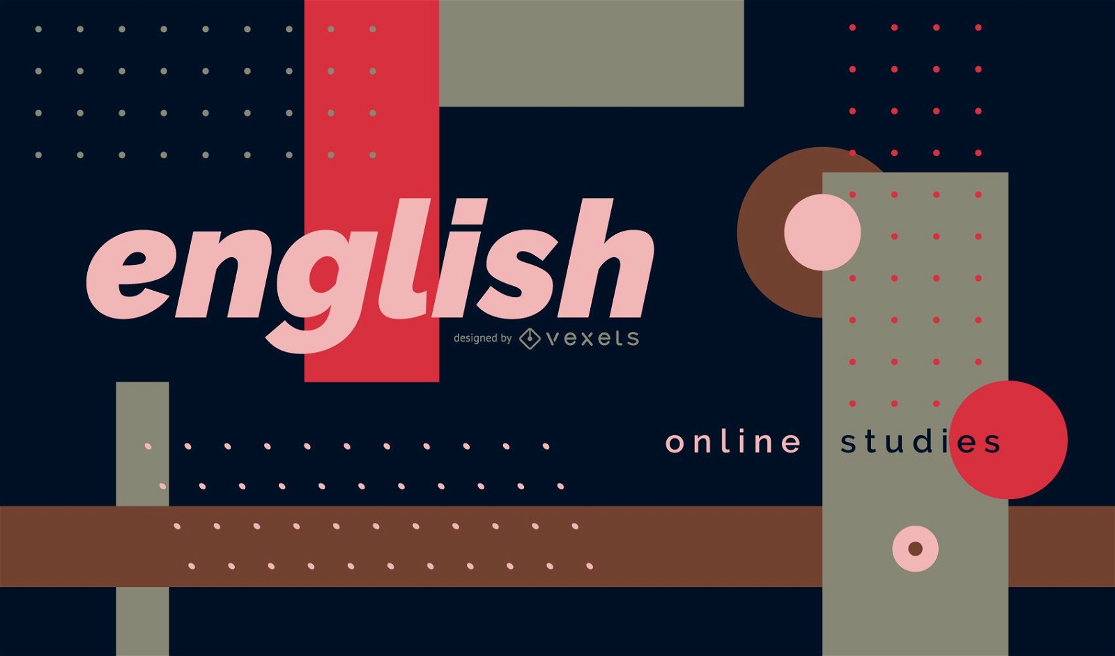 English Online Learning Cover Design