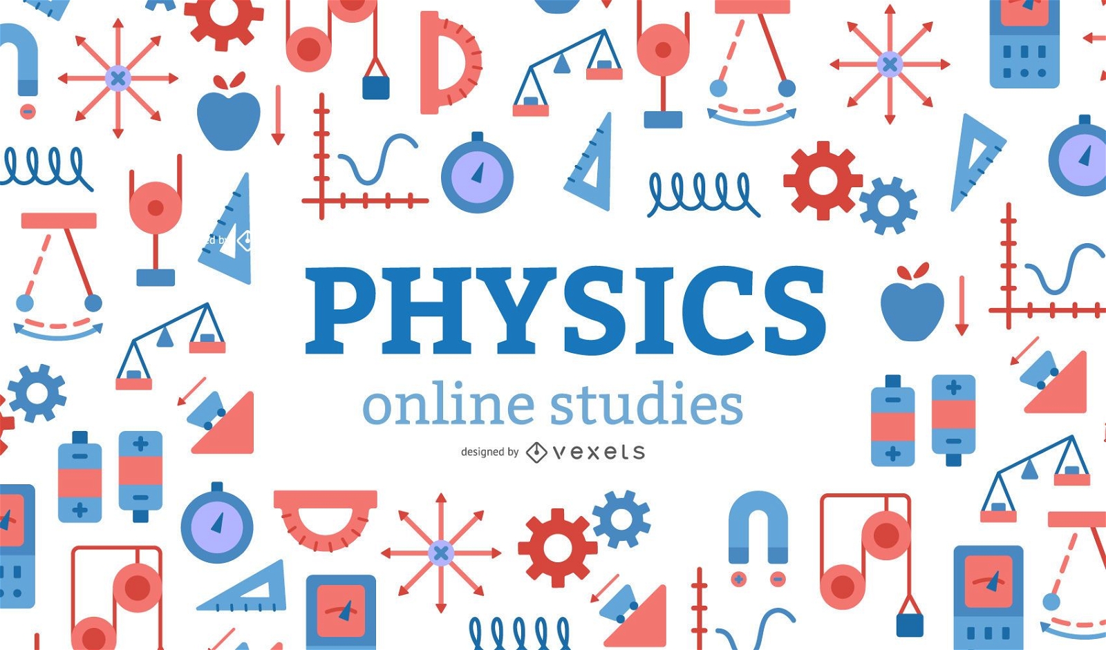 Design de capa de estudos on-line de física