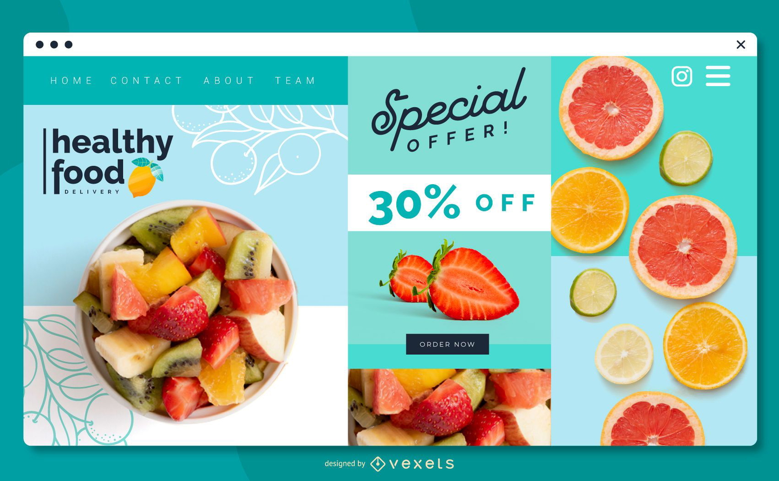 Healthy Food Web Slider Design