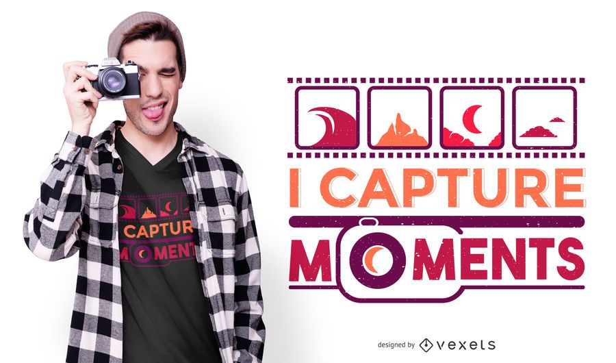 Captura momentos diseño de camiseta Captura momentos diseño de camiseta