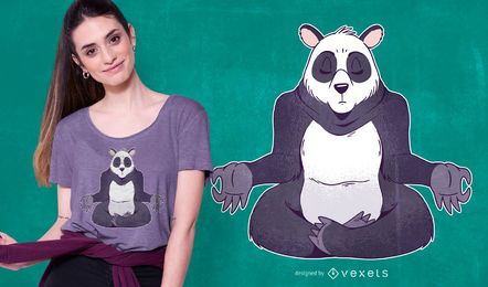 Diseño de camiseta Panda meditando Diseño de camiseta Panda meditando