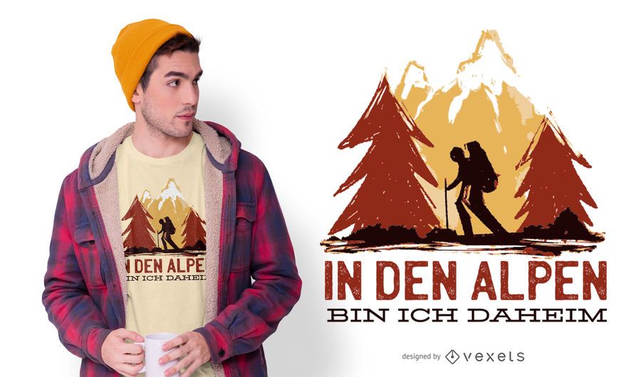 Hiking german t-shirt design Hiking german t-shirt design
