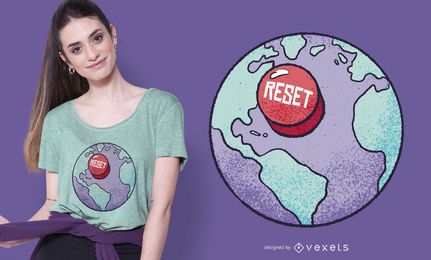 Erde T-Shirt Design zurücksetzen Erde T-Shirt Design zurücksetzen