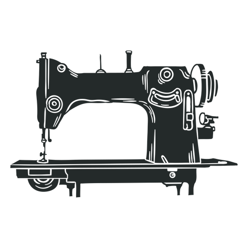 Antique sewing machine black PNG Design