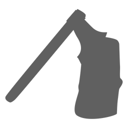Axe in wood silhouette PNG Design