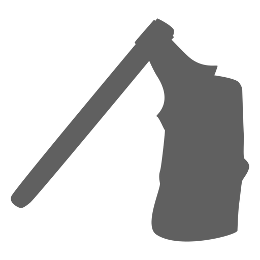 Axe in wood silhouette PNG Design