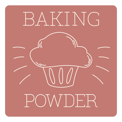 Baking powder label line PNG Design