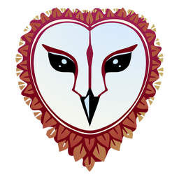 Schleiereule Gesicht Illustration PNG-Design