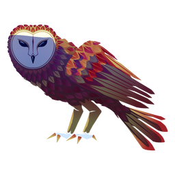 Ilustração do lado da coruja-das-torres Desenho PNG
