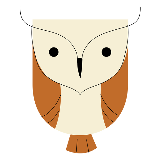 Barred owl flat PNG Design