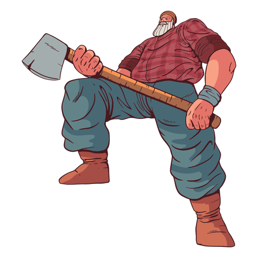 Big lumberjack character - Transparent PNG & SVG vector file