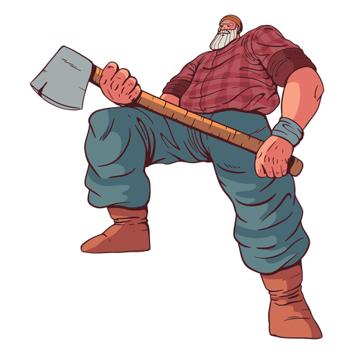 Big lumberjack character PNG Design
