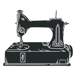 Máquina de costura preta antiga Transparent PNG