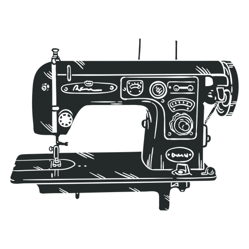 Black sewing machine PNG Design