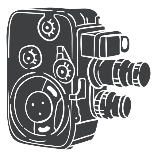 Câmera de filme vintage preta Desenho PNG