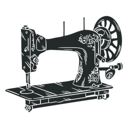 Black vintage sewing machine PNG Design Transparent PNG