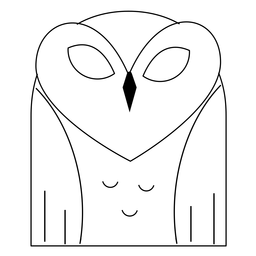 Traço de coruja-das-torres Desenho PNG