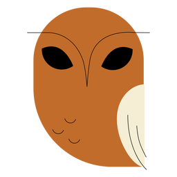 Peixe marrom coruja plana Desenho PNG