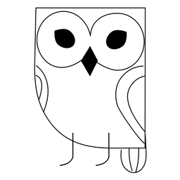 Traço de coruja marrom Desenho PNG