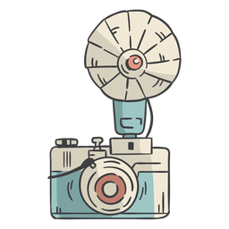 Camera Flash Hand Drawn PNG & SVG Design For T-Shirts