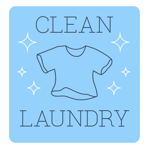 Clean laundry label line PNG Design