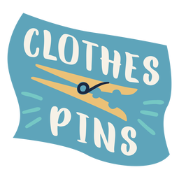 Etiqueta de alfinetes de roupa plana Desenho PNG