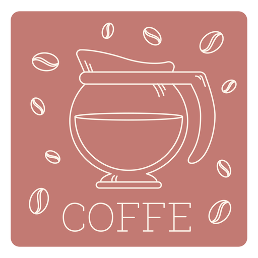 Kaffeeetikettenlinie PNG-Design