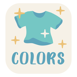 Colors label flat PNG Design