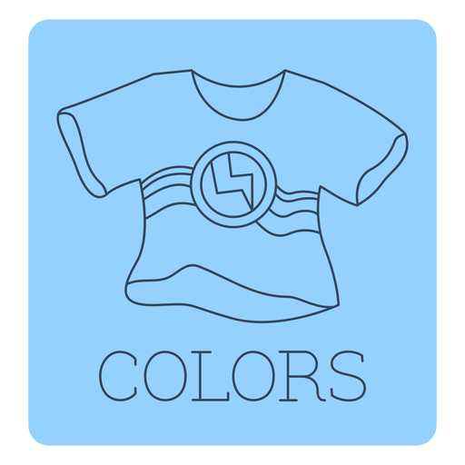 Línea de etiqueta de colores Diseño PNG