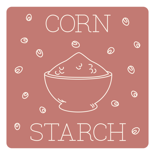 Corn starch label line PNG Design
