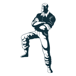 Personagem de lenhador de braços cruzados azul Desenho PNG