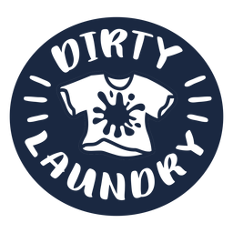 Schmutziges Wäscheetikett blau PNG-Design