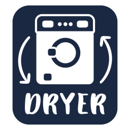 Dryer Label Blue PNG & SVG Design For T-Shirts