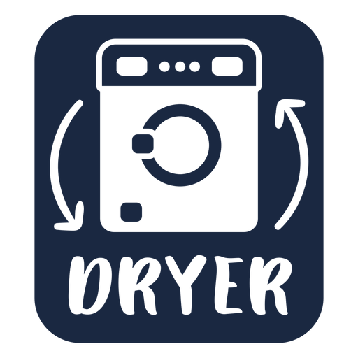 Dryer label blue