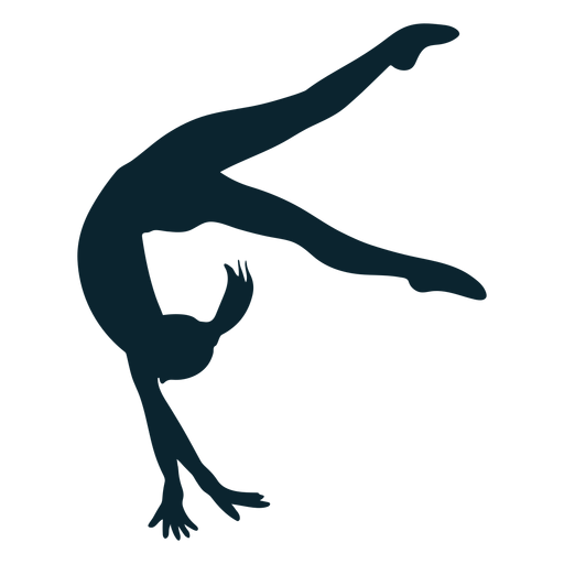 Silueta de gimnasta femenina