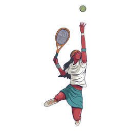 Weibliche Tennisspielerfigur PNG-Design
