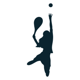 Female tennis player silhouette tennis player