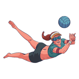 Female Volleyball Player Character PNG & SVG Design For T-Shirts