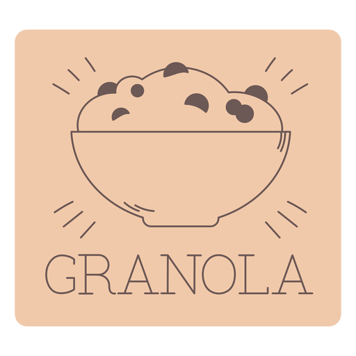 Granola label line PNG Design